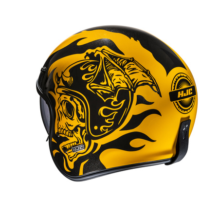 KASK MOTOCYKLOWY HJC V31 FLAME YELLOW BLACK XL