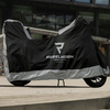 POKROWIEC NA MOTOCYKL REBELHORN COVER 2 Z MIEJSCEM NA KUFER BLACK SILVER M
