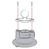 Kompozytowa podstawa przyssawki RAM® Twist-Lock™ z kulką