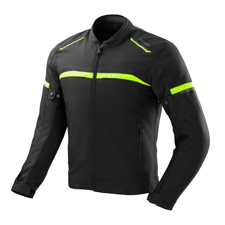 KURTKA MOTOCYKLOWA TEKSTYLNA OZONE NEO BLACK FLUO YELLOW L