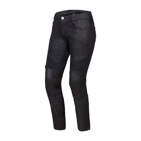 JEANSY MOTOCYKLOWE DAMSKIE OZONE ROXY WAXED BLACK 30/28