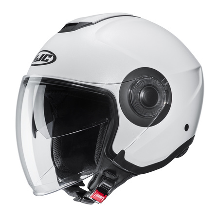 KASK MOTOCYKLOWY HJC I40N SOLID SEMI FLAT PEARL WHITE L