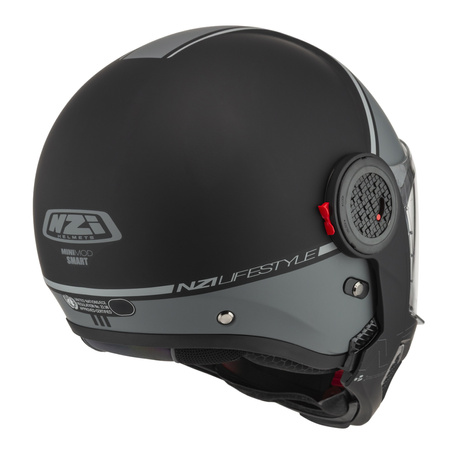 KASK MOTOCYKLOWY NZI MINIMOD DUO SMART BLACK ANTRACITE MATT S