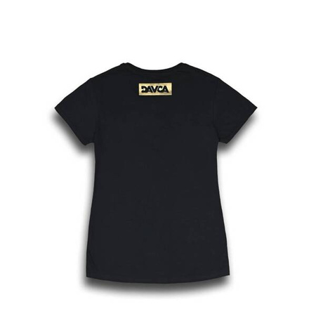 DAVCA T-shirt damski black gold logo