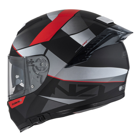 KASK MOTOCYKLOWY NZI EURUS 4 STREAM DUO VANGUARD BLACK ANTRACITE RED TINTED S MATT S