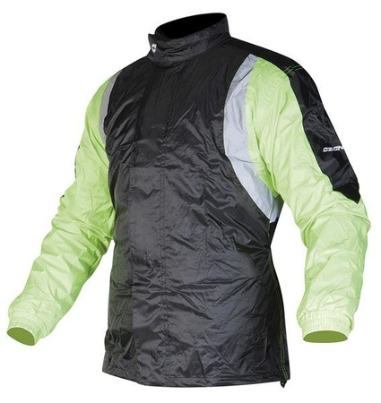 KURTKA PRZECIWDESZCZOWA OZONE MARIN BLACK/FLUO YELLOW 