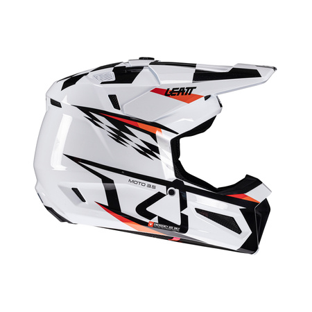 KASK MOTOCYKLOWY Z GOGLAMI JUNIOR LEATT KIT MOTO 3.5 WHITE M
