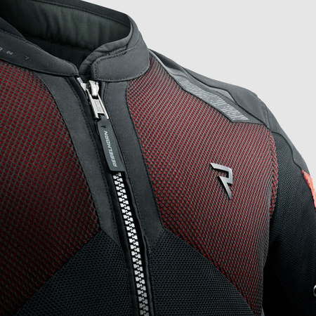 KURTKA MOTOCYKLOWA TEKSTYLNA REBELHORN JAX BLACK RED 4XL