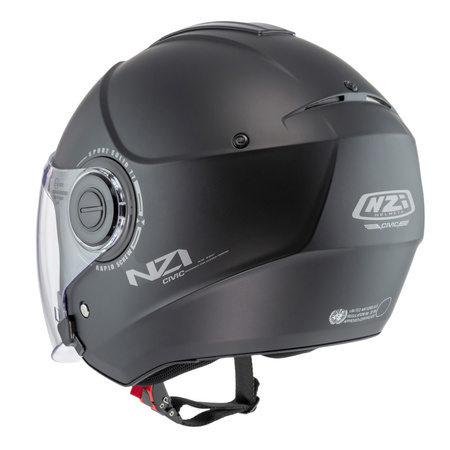 KASK MOTOCYKLOWY NZI CIVIC SOLID NOUVEAU MATT BLACK XS