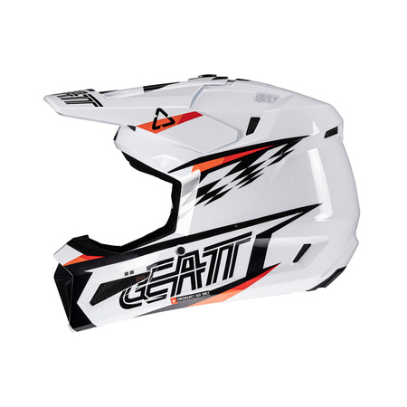 KASK MOTOCYKLOWY Z GOGLAMI LEATT KIT MOTO 3.5 WHITE XS