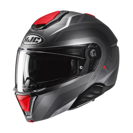 KASK MOTOCYKLOWY HJC I91 ARVEN GREY RED XXL