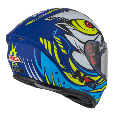 KASK MOTOCYKLOWY NZI TRENDY STREAM OCELO BLUE WHITE SKY BLUE MATT L