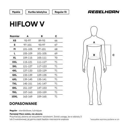 KURTKA TEKSTYLNA REBELHORN HIFLOW V BLACK XS