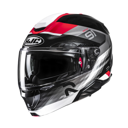 KASK MOTOCYKLOWY HJC RPHA91 MADAL BLACK RED XL