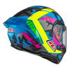 KASK MOTOCYKLOWY NZI TRENDY STREAM CAMU BLUE NEON PINK BLUE S MATT L
