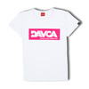 DAVCA T-shirt damski white Pink logo