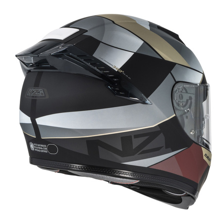 KASK MOTOCYKLOWY NZI EURUS 4 STREAM DUO VANGUARD BLACK SAND RED TINTED S MATT S
