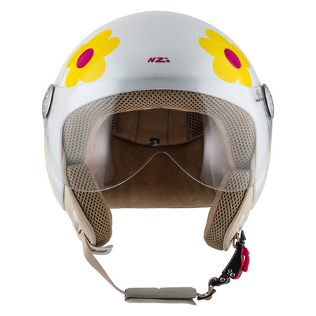 KASK MOTOCYKLOWY NZI PASARELA MARGARITAS NARANJA Y ROSA XS