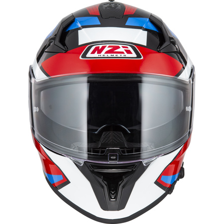 KASK MOTOCYKLOWY NZI GO RIDER STREAM DUO QUADRI BLACK RED BLUE S