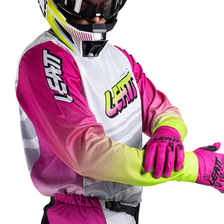 STRÓJ OFFROADOWY BLUZA I SPODNIE LEATT RIDE KIT MOTO 3.5 RETRO PINK L