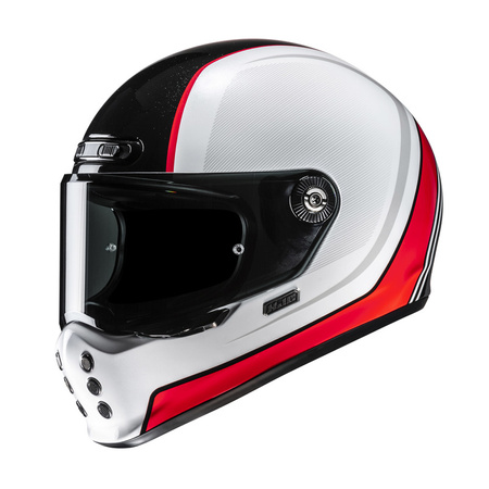 KASK MOTOCYKLOWY HJC V10 HODU WHITE BLACK M