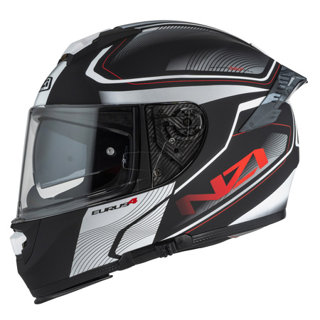KASK MOTOCYKLOWY NZI EURUS 4 STREAM DUO CHARMANT BLACK WHITE TINTED S MATT S