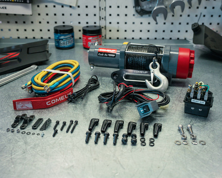 Wciągarka elektryczna UTV, 12 V, 4000 funtów (1814 kg), lina syntetyczna, uszczelniony silnik 