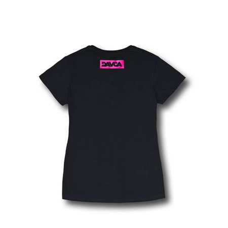 DAVCA T-shirt damski black pink logo