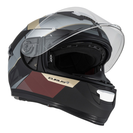KASK MOTOCYKLOWY NZI EURUS 4 STREAM DUO VANGUARD BLACK SAND RED TINTED S MATT S