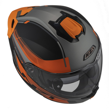 KASK MOTOCYKLOWY NZI COMBI 3 DUO DAILY BLACK ORANGE ANTRACITE MATT S