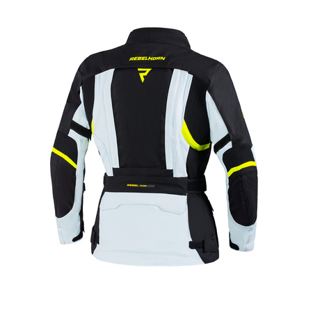 KURTKA TEKSTYLNA REBELHORN HARDY II LADY GREY/BLACK/FLO YELLOW DM