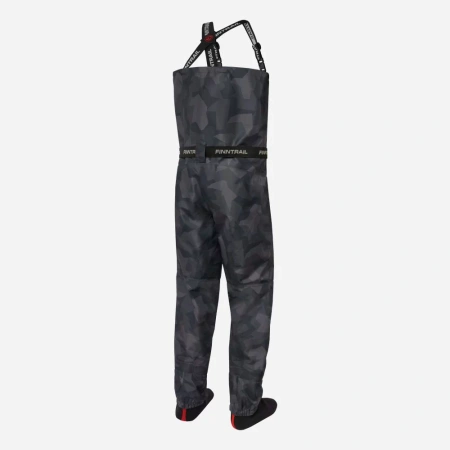 Finntrail Waders Athletic Camo Shadow Black MK trwałość ochrona dzięki 4-warstwowej tkanina Teflon