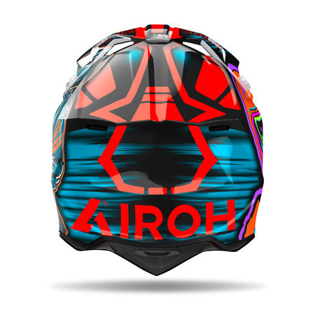 KASK MOTOCYKLOWY AIROH WRAAAP CYBER ORANGE GLOSS XL