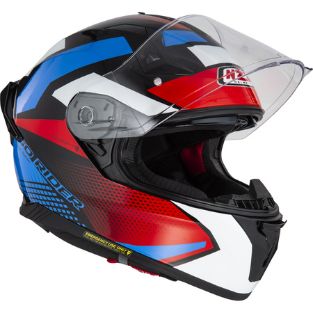 KASK MOTOCYKLOWY NZI GO RIDER STREAM DUO QUADRI BLACK RED BLUE S