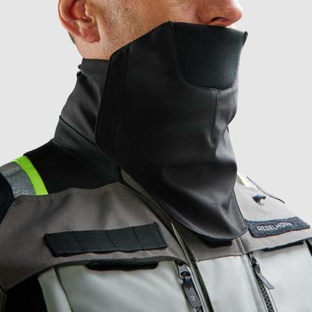 KURTKA MOTOCYKLOWA TEKSTYLNA REBELHORN CUBBY 5 BLACK GREY FLUO YELLOW XS