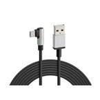 38835 Przewód 90 ° Usb> Micro USB  - 200 cm - Czarny