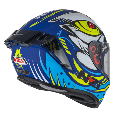 KASK MOTOCYKLOWY NZI TRENDY STREAM OCELO BLUE WHITE SKY BLUE MATT S