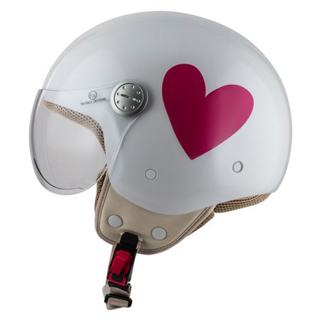 KASK MOTOCYKLOWY NZI PASARELA CORAZÓN ROSA XS