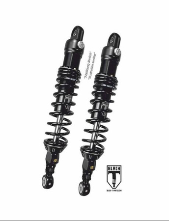 BLACK-T Twin-Shock Set Stage2 for Harley Davidson FLHR Road King / Classic / FLTRX Road Glide 2015-2020 (length 13 inch)