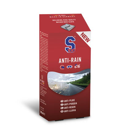 WYCIERACZKA W SPRAYU S100 ANTI-RAIN + ŚCIERECZKA Z MIKROFIBRY S100 ANTI-RAIN 100 ML