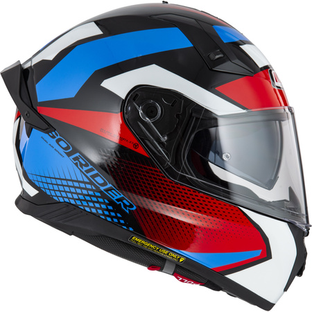 KASK MOTOCYKLOWY NZI GO RIDER STREAM DUO QUADRI BLACK RED BLUE S