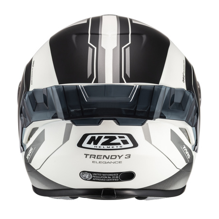 KASK MOTOCYKLOWY NZI TRENDY STREAM ELEGANCE WHITE BLACK TINTED S MATT S