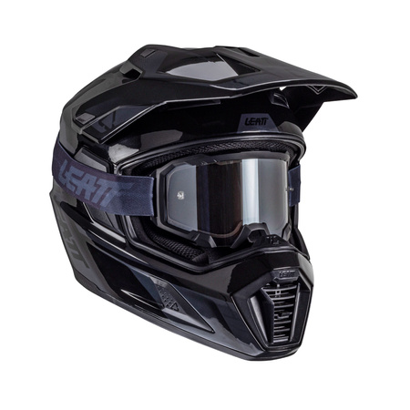 KASK MOTOCYKLOWY Z GOGLAMI LEATT KIT ADV 8.5 STEALTH XS