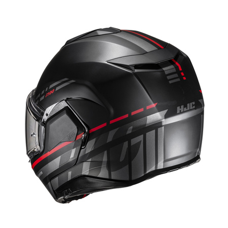 KASK MOTOCYKLOWY HJC I100 SYSMA BLACK RED XL
