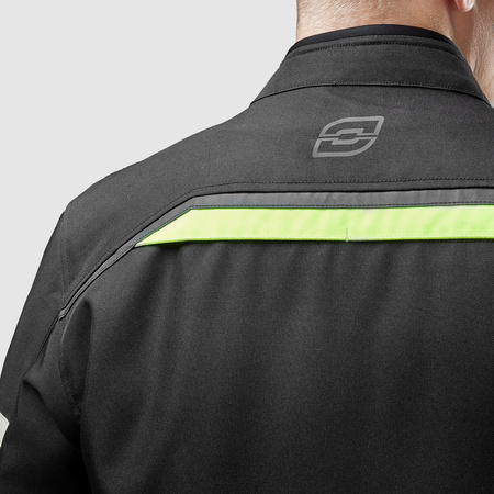 KURTKA MOTOCYKLOWA TEKSTYLNA OZONE NEO BLACK FLUO YELLOW XL