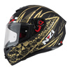KASK MOTOCYKLOWY NZI TRENDY STREAM FLAG BLACK GOLD MATT M