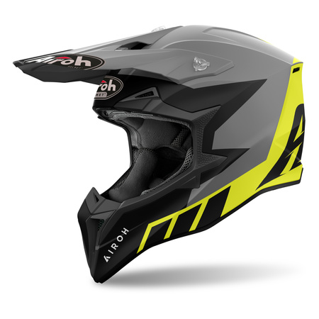 KASK MOTOCYKLOWY AIROH WRAAAP RELOADED YELLOW MATT L