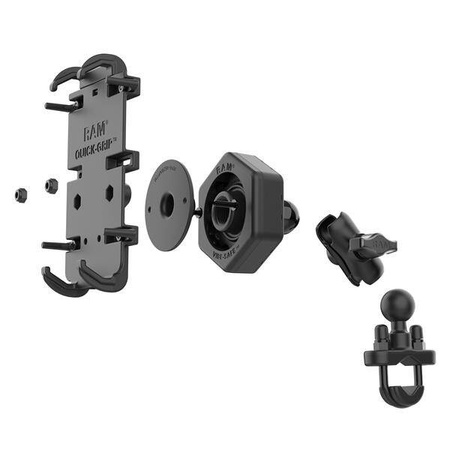 Uchwyt na telefon RAM® Quick-Grip™ XL z Vibe-Safe™ i podstawą U-Bolt - krótki
