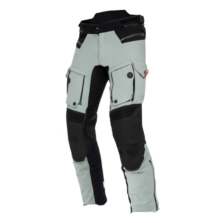 SPODNIE MOTOCYKLOWE TEKSTYLNE REBELHORN RANGE GREY BLACK RED XS
