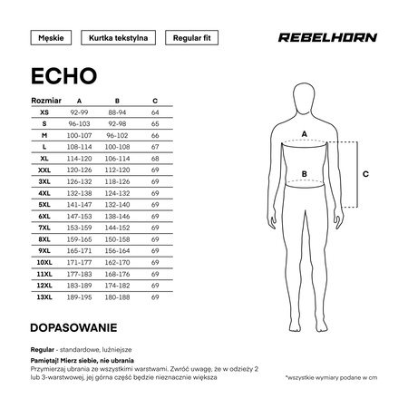 KURTKA MOTOCYKLOWA TEKSTYLNA REBELHORN ECHO BLACK FLUO YELLOW 7XL